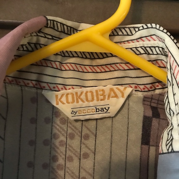 Vintage Patchwork Look Polyester Top - Picture 2 of 5